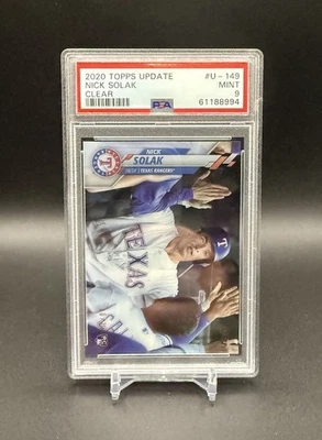 2020 Topps Update Clear u149 Nick Solak RC Rookie /10 PSA 9 Texas Rangers - Image 1 of 3