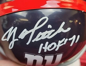 YA TITTLE NY GIANTS HOF 71 COA TRISTAR AUTO Signed AUTOGRAPH Mini Helmet - Picture 1 of 8
