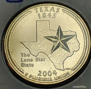 2004 D Texas 24k Gold Plated State Quarter - Picture 1 of 4