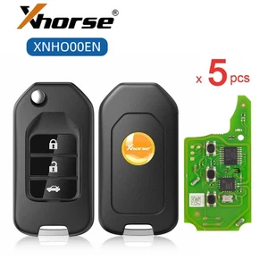 5Pcx x Xhorse XNHO00EN Wireless Universal Remote Key for Honda Flip 3 Buttons - Picture 1 of 14