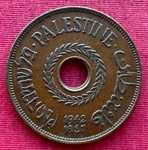 PALESTINE , 20 MILS 1942 ( MS-6 ) , RARE - Picture 1 of 2