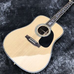 41 Inches D Style Solid Spruce Top Rosewood Body Acoustic Guitar Abalone Inlays