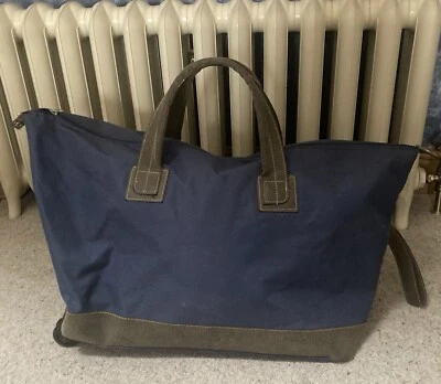 Navy Blue Canvas Travel Bag - Image 1 of 4
