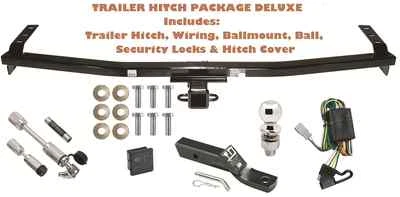TRAILER HITCH FITS 03-08 HONDA PILOT PKG DELUXE W/ WIRING + COMBO LOCKS & COVER - Image 1 of 4