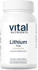 Vital Nutrients Lithium Orotate 5Mg | Memory & Mood Support | 90 Capsules - Picture 1 of 12