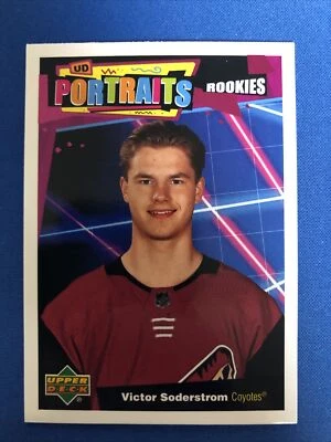 2020-21 Upper Deck UD Portraits P-60 Victor Soderstrom Arizona Coyotes - Image 1 of 2