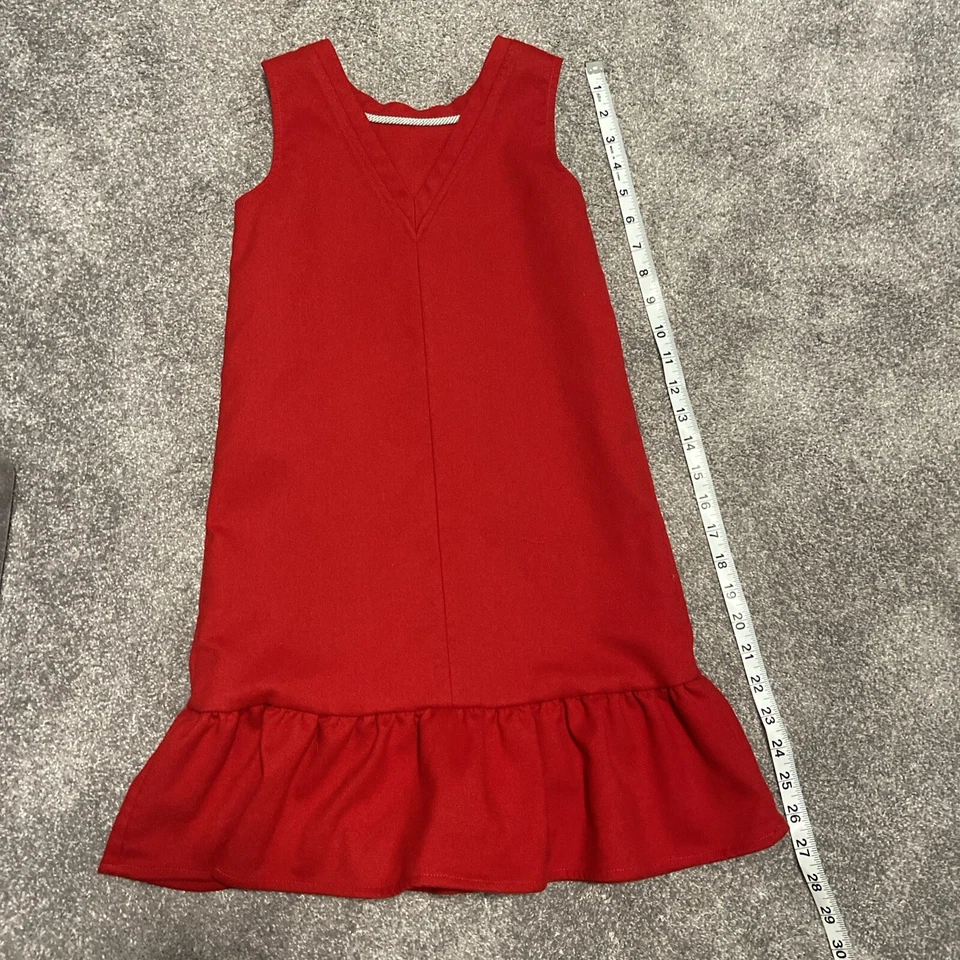 Vestido de festa Vineyard Vines vermelho juventude pequeno YS festa gota Natal - Imagem 1 de 4