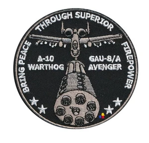 PARCHE GANCHO Air Man A-10 Warthog Peace Through Superior Firepower 3,5 pulgadas - Imagen 1 de 1