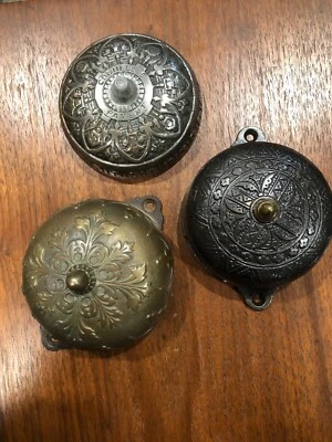 ANTIQUE MECHANICAL DOORBELL LOT- 1870S . AS IS - Image 1 of 4