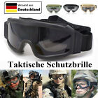 Taktische Schutzbrille Militärische Army Schießbrille Airsoft Paintball 3 Linsen