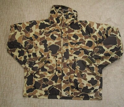 Vintage Columbia Jacket Men Large Brown Frog Skin Camo Hunting Water Proof USA - Image 1 of 4