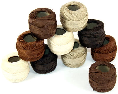 Stopfgarn 10 Rollen Stopftwist Baumwoll Twist Garn Beige/Braun Baumwollgarn 030 - Bild 1 von 4