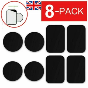 8 PCS Metal Plates Sticker Replace For Magnetic Car Mount Holder Cell Phone UK - Picture 1 of 9