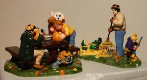 Dept 56 Orig Snow Vill: PREPARING FOR HALLOWEEN - 54982, Set of 2, Retired - Picture 1 of 15