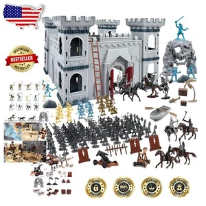 Durable Medieval Knights & Pirates Toy Set - Castle, Catapults & More Included - Picture 1 of 8