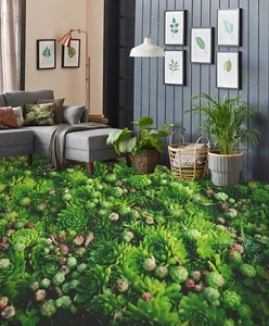 3D Green Succulent I6553 Floor WallPaper Murals Wall Print Decal AJ Coco 2024 - Picture 1 of 5