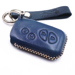 Blue Leather for Lexus IS250 IS350 LX RX GX ES350 4 Buttons Key Case Fob Cover - Picture 1 of 7