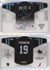 2011-12 Panini Titanium Third Sweaters Memorabilia /25 Joe Thornton #5 Auto