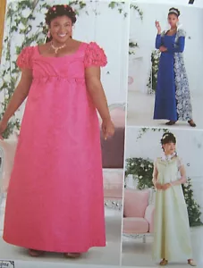 long & slim fitting Bridal GOWN DRESS Pattern women's plus 20-28 costume prom - Picture 1 of 3