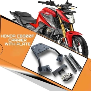 "CARRIER WITH PLATE, BLACK" FIT FOR HONDA CB 300F - Picture 1 of 6