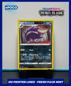 Tarjeta Skuntank 115/192 Reverse Holo - Pokémon JCC Rebel Clash Pokémon COMO NUEVA ✅ - Imagen 1 de 2