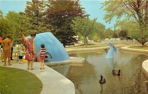 Storybook Gardens Springbank Park London Canada Willy The Whale Postcard - Picture 1 of 2