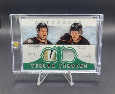 2012-13 Upper Deck Artifacts Rookie Year Tundra Tandems Patch Getzlaf/Fowler /36 - Image 1 of 2