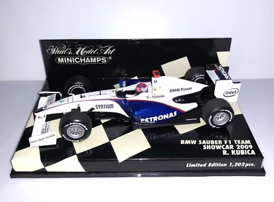 F1 Formula 1 1:43 Bmw Sauber ShowCar 2009 Robert Kubica Minichamps - Immagine 1 di 2