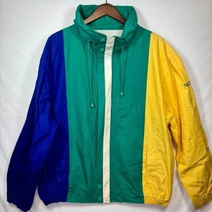 Giacca a vento vintage Nautica color block full zip leggera vela taglia XL - Foto 1 di 10