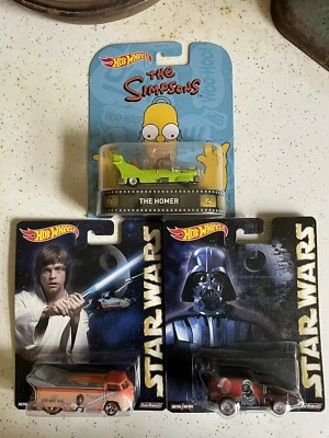 THE HOMER/Simpsons 2016 Hot Wheels RETRO ENTERTAINMENT/Star Wars Drag Bus Vader - Image 1 of 4