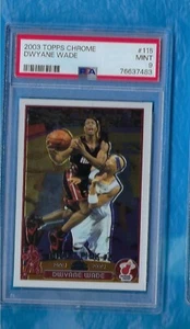 DWAYNE WADE 2003-04 TOPPS CHROME #115 ROOKIE CARD PSA 9 MINT NEW SLAB ! - Picture 1 of 2