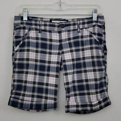 Abercrombie Blue, White & Pink Plaid Kids Shorts 14 - Image 1 of 4
