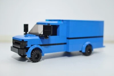 Modelo de ambulancia de camión de bomberos azul personalizado construido compatible con ladrillos LEGO® Foto 1 de 3