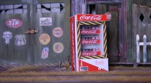 Frigo boisson Coca cola élément diorama atelier garage 1/18 - Foto 1 di 5