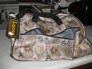 Lucas Luggage 22” Printed Paris Rolling Carry On Duffel/Bag New withTags - Picture 1 of 10
