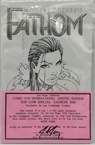 Fathom #4 Black & White Sketch Cover 2002 San Diego Convention 1 of 500 COA NM! - Bild 1 von 11