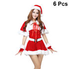 Christmas Dress with Belt Hat Mrs Claus Santa Costume Nightclub