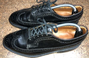 British Walkers Leather Wingtip Dress Shoes Black Made In USA Size 9.5 - Picture 1 of 5