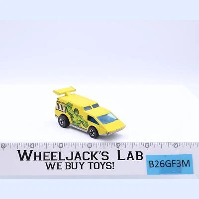 Spoiler Sport Yellow Incredible Hulk Hot Wheels Blackwall 1976 Mattel Vintage - Image 1 of 4