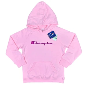 Champion Pink Candy Youth Hoodie Large Pullover Embroidered Logo Activewear - Picture 1 of 3