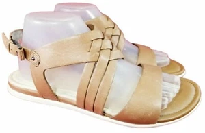 ECCO MULTI STRAPPY brown LEATHER WOMAN SANDALS SZ 41 /10.5 new - Picture 1 of 11
