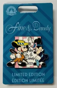 Disney Dapper Day 2022 Fine & Dandy Mickey & Minnie Limited Edition LE 3000 Pin - Imagen 1 de 1