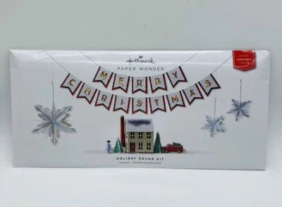 Conjunto de decoración navideña Hallmark Paper Wonder pancarta escena de invierno Foto 1 de 4