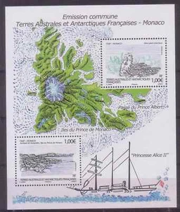 TAAF - Monaco JOINT Issue - "BIRDS ~ SHIPS ~ NATURE" MNH MS 2012 ! - Picture 1 of 1
