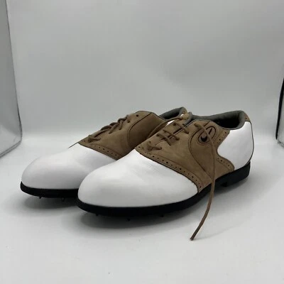 Zapatos con tacos de golf Nike Zoom Air blancos y marrones para hombre talla 9,5 Foto 1 de 4