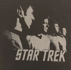 STAR TREK ORIGINAL CAST SIDE VIEW OF FACES BLACK TEE SHIRT SIZE XL - Bild 1 von 4