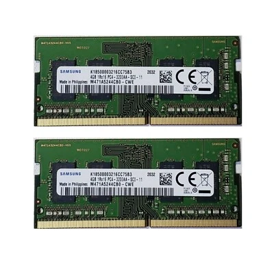 NEW Samsung 8GB 2X4GB DDR4 3200MHZ PC4-25600 SODIMM Memory Ram M471A5244CB0-CWE - Image 1 of 4