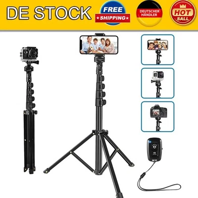 Smartphone Selfie Stick Bluetooth Stativ Teleskop Stange Fernbedienung Handy - Bild 1 von 4