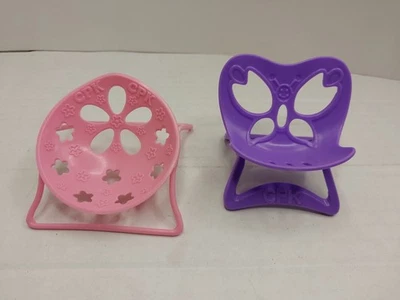 Juego de sillas de muebles Cabbage Patch Kids Lil Sprouts 2007 rosa y púrpura  Foto 1 de 4