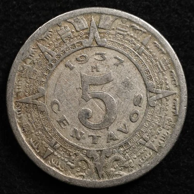 Mexico 5 Centavos 1937, Coin, Inv#E218 - Image 1 of 2